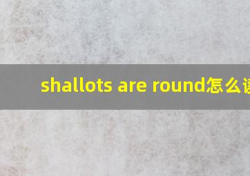 shallots are round怎么读